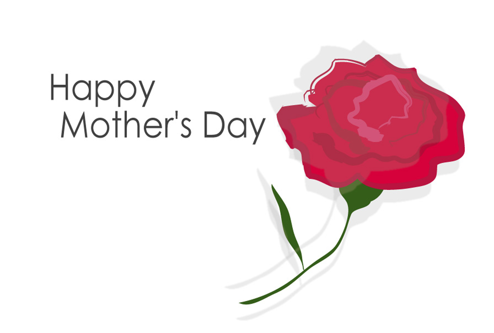 母の日のポストカードテンプレート 赤いバラ Happymother Sday ダウンロード はがき絵箱